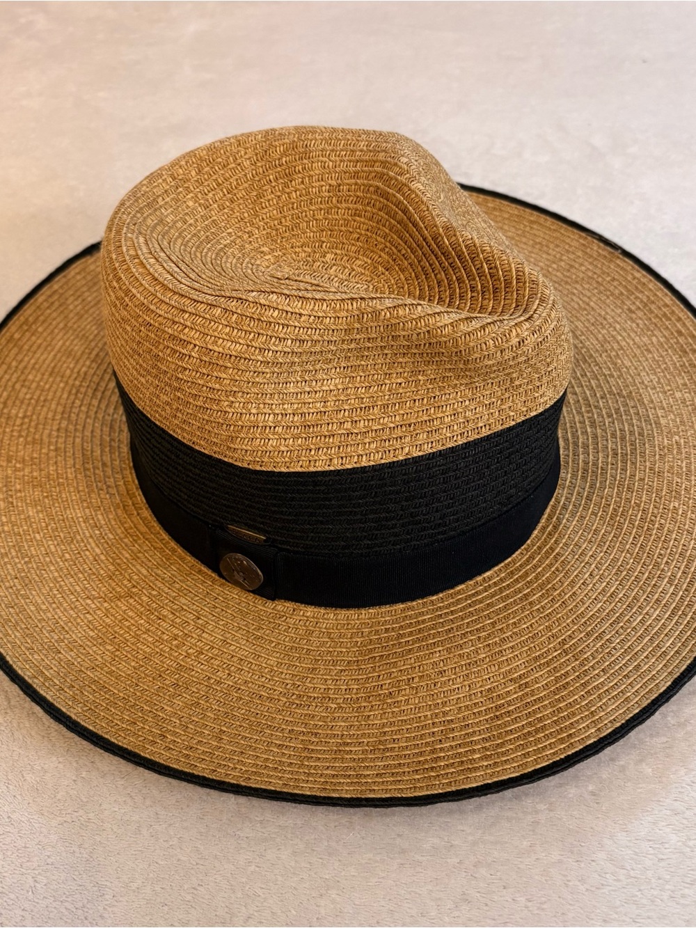 Scala Natural Straw Fedora with Black Band — OS